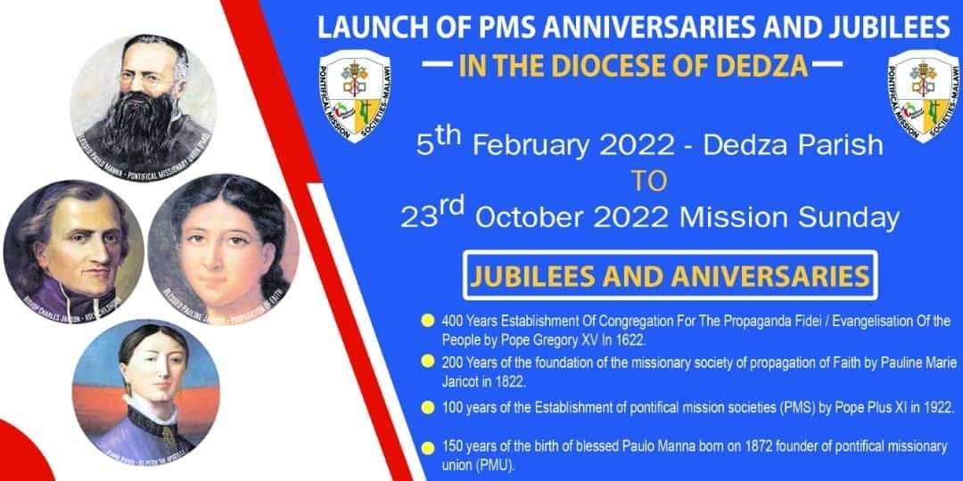 PMS anniversaries and jubilees in Dedza Diocese