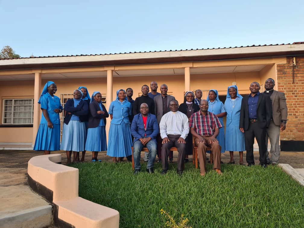 Bishop-elect Nyirenda with Diocese of Dedza religious and laity