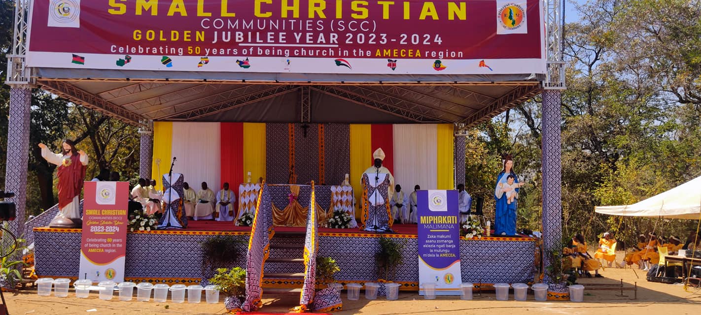 Archbishop Desmond Tambala at the golden jubilee of small christian communities in Dedza diocese
