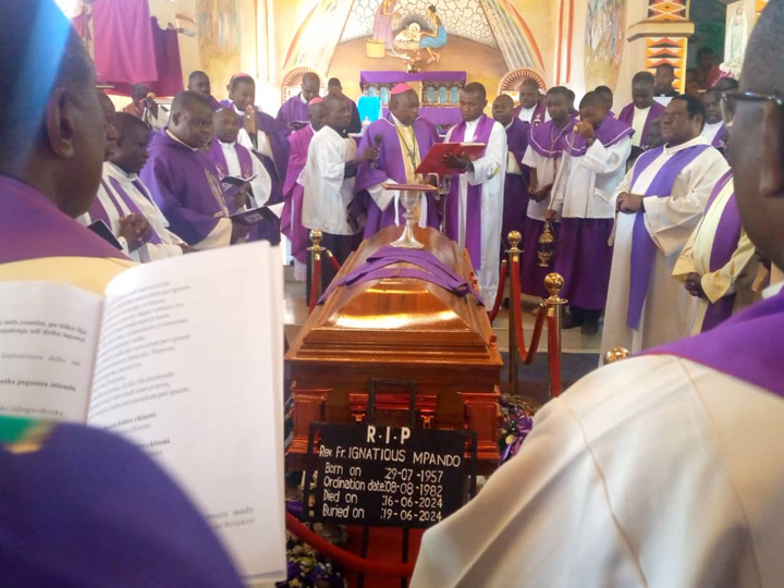 Fr ingatious Mpando of Dedza Diocese funeral