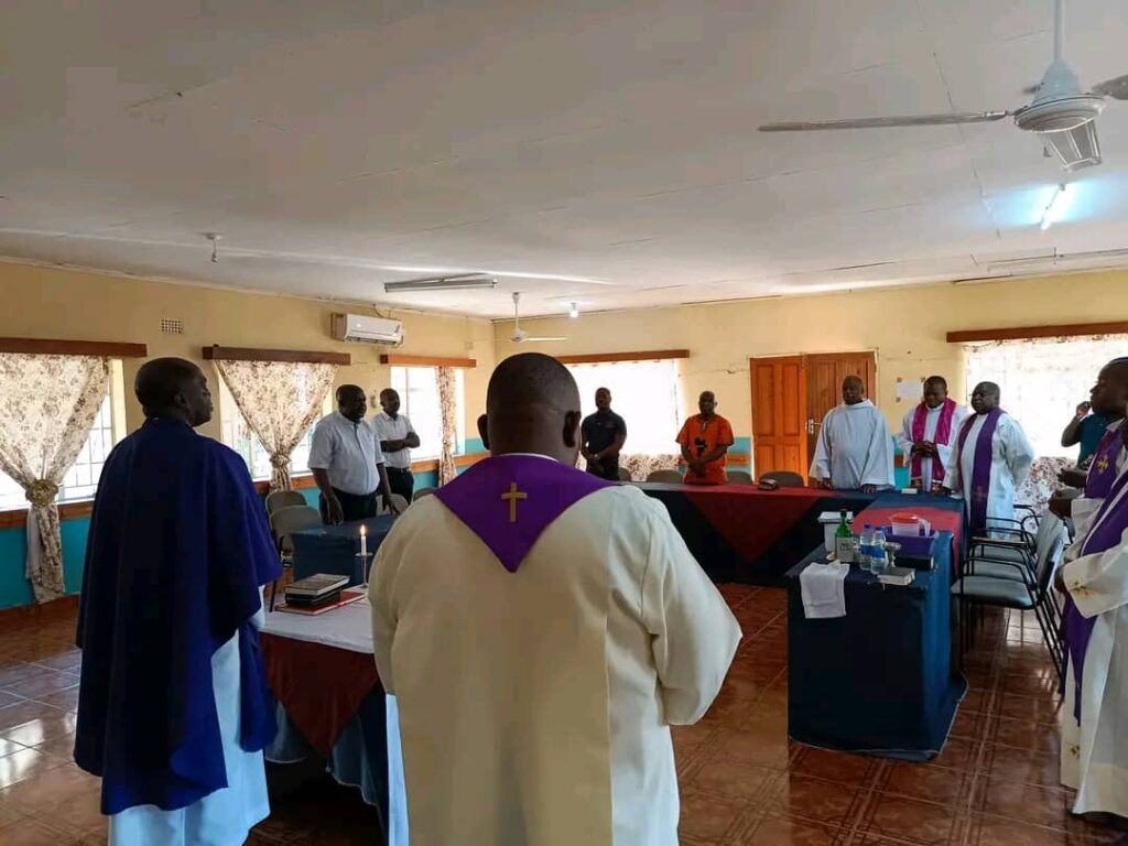 parish priests from dedza diocese attending a formation session at Chitsulo Lodge and COnference Centre