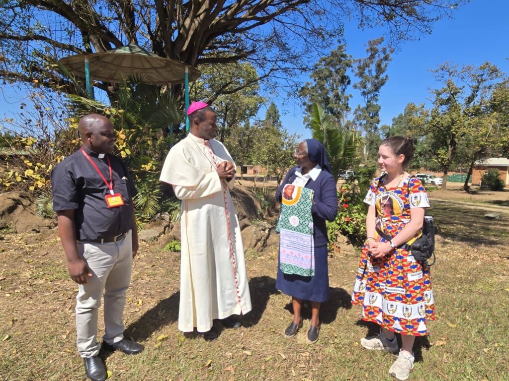 Bishop Peter Chifukwa with Secretary General of Holy Childhood Sr Ines Paul