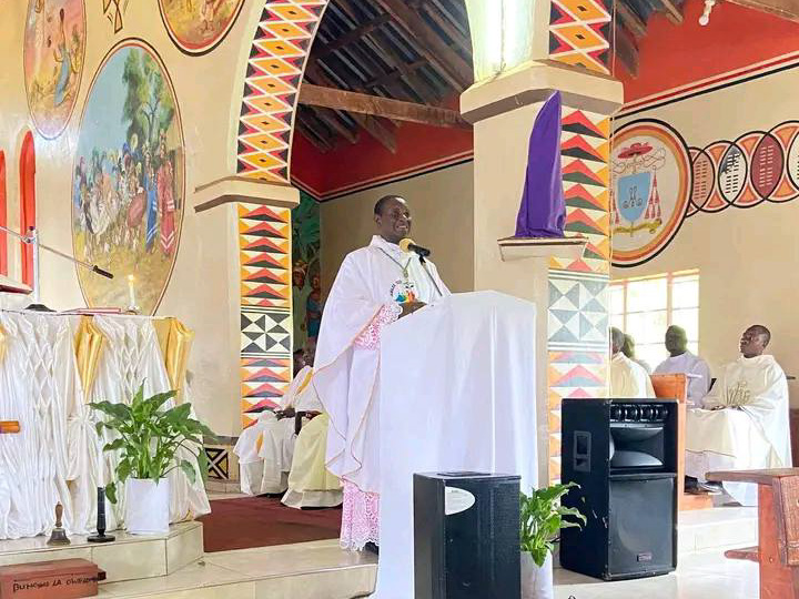 Bishop Peter Adrian Chifukwa at Chrism Mass at Bembeke Cathedral