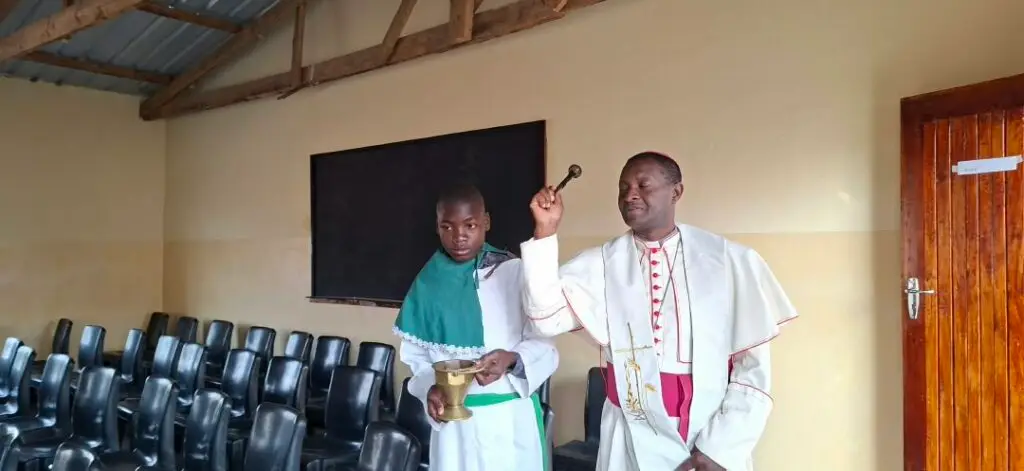 Bishop Peter Adrian Chifukwa at Mwalawatondo Primary School