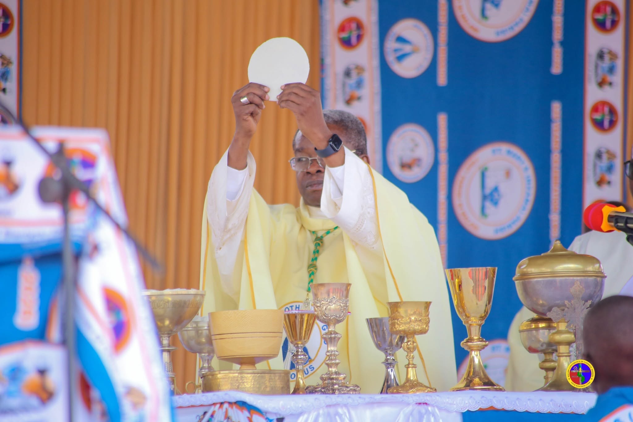 Most Reverend Fortunatus Nwachukwu, Secretary of the Dicastery for Evangelization celebrating Mass at Nzama